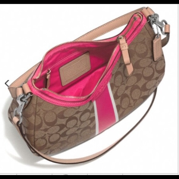 REDUCE PRICE 🐾SIGNATURE STRIPE DEMI CROSSBODY - Picture 3 of 3