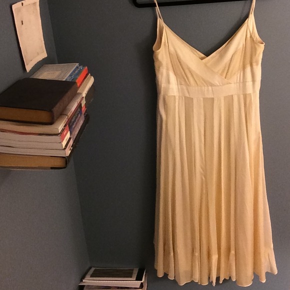 Diane Von Furstenburg DVF White Cream Silk Dress 8