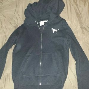 Victorias Secret black bling zip up hoodie