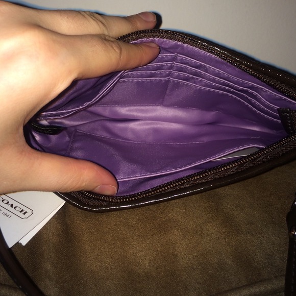 Coach Signature Large Wristlet in Khaki - Picture 2 of 3