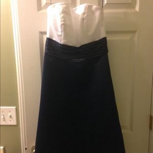 Elegant Navy/White Dress