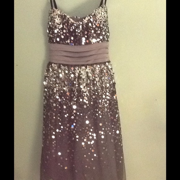 Silver and black homecoming dress