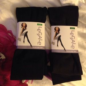 Plush Lined Tights in Black and Espresso
