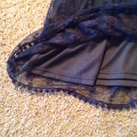 HOLD - Navy Boho Dress with Crochet Detail - Picture 3 of 3