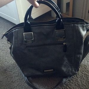 Steve Madden silver and black tote