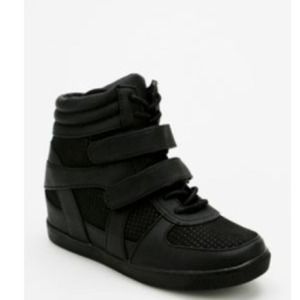 Hidden wedge high top sneaker