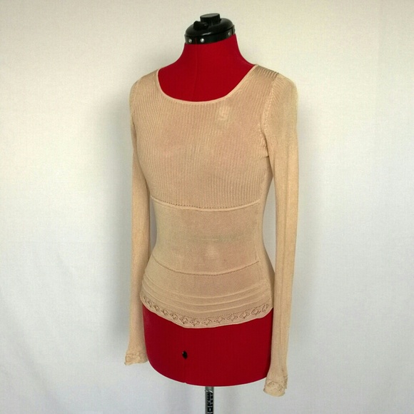 BCBGMaxAzria Knit Long-Sleeved Top