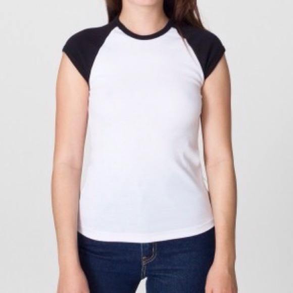 Blue and white tee