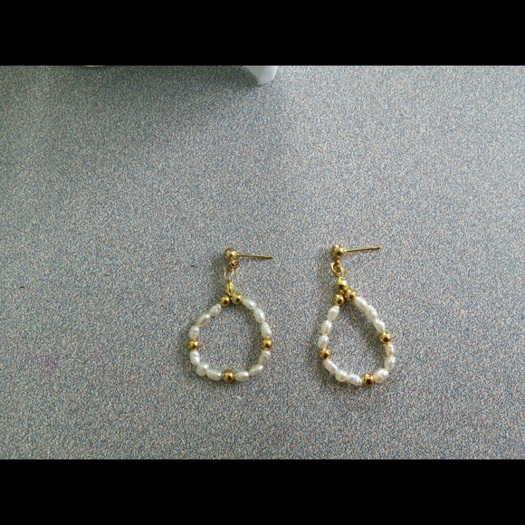 River pearl earrings