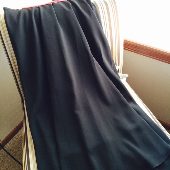 Black long layered skirt