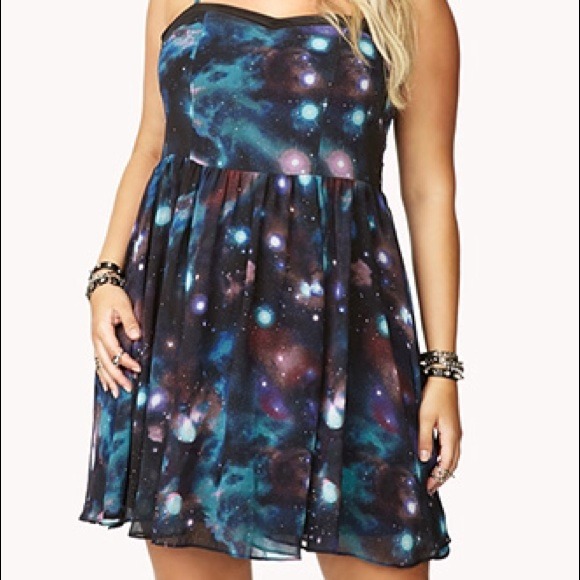 Forever 21+ Galaxy Skater Dress