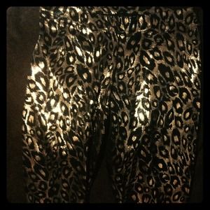 Black Milk Clothing Gold Cheetah Leggings