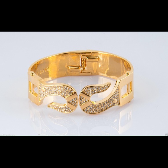 CC SKYE Gold Hinge Fish Hook Wristlet