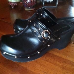 New/never worn black clogs.