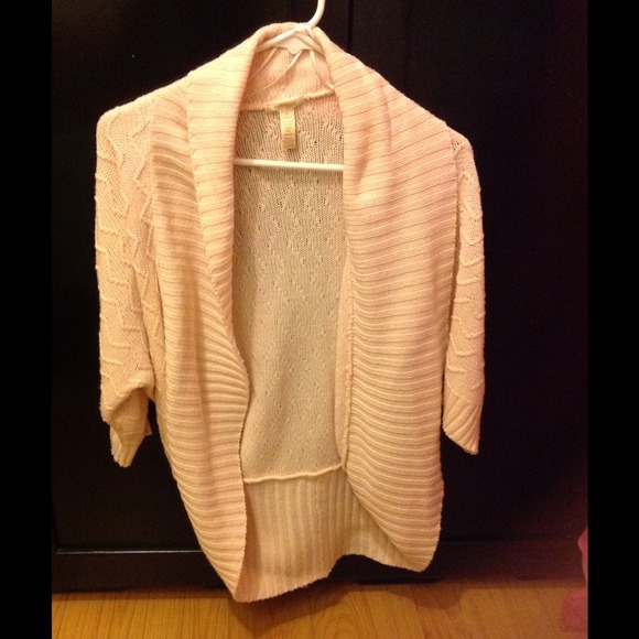 Light pink knit cardigan
