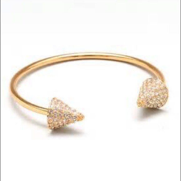 CC SKYE Pave Double Header Spike Bracelet