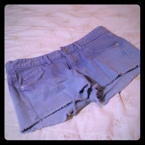 Purple wash fray shorts. Size: 11 - Picture 1 of 2