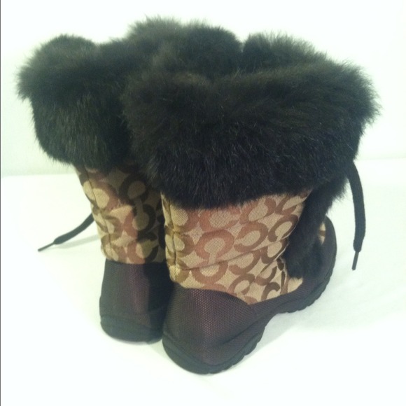 Coach Shoes New Auth Coach Snow Boot Sz 5 Rabbit Fur Jennie Poshmark