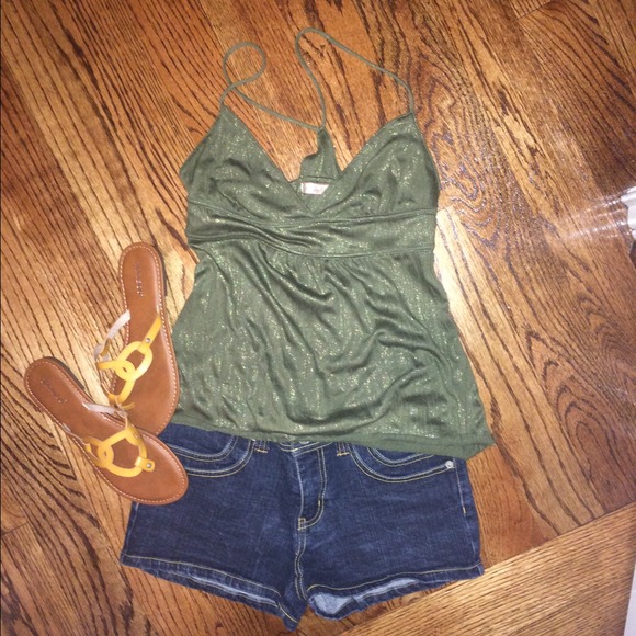 Green top with gold shimmer