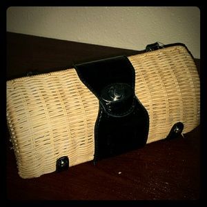 Wood Woven Clutch