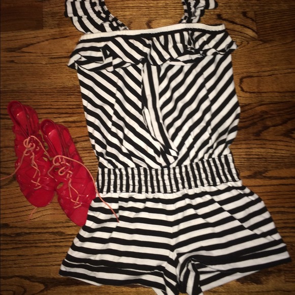 Striped romper