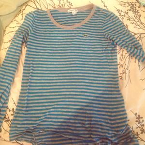 Long sleeve striped Lacoste shirt size 38