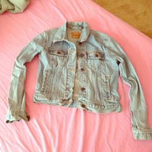 Acid wash jean jacket