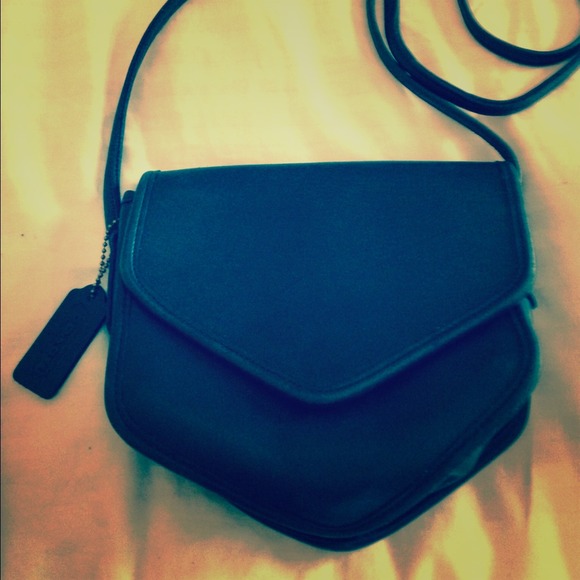 Black Leather Coach Crossbody