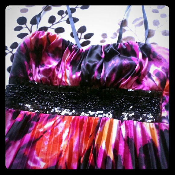 Beautiful floral silk gown
