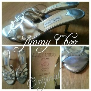 SALE- Jimmy Choo London Silver Summer Shoes