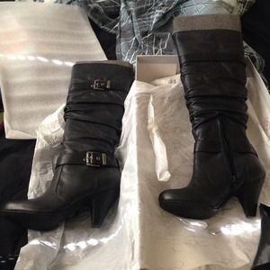 Jessica Simpson black dream nappa boots