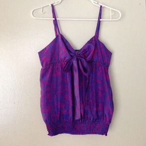 Purple top with bow in front