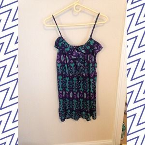 Purple and blue tribal dress