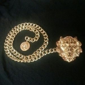 Marciano Gold Lion Plaque Belt