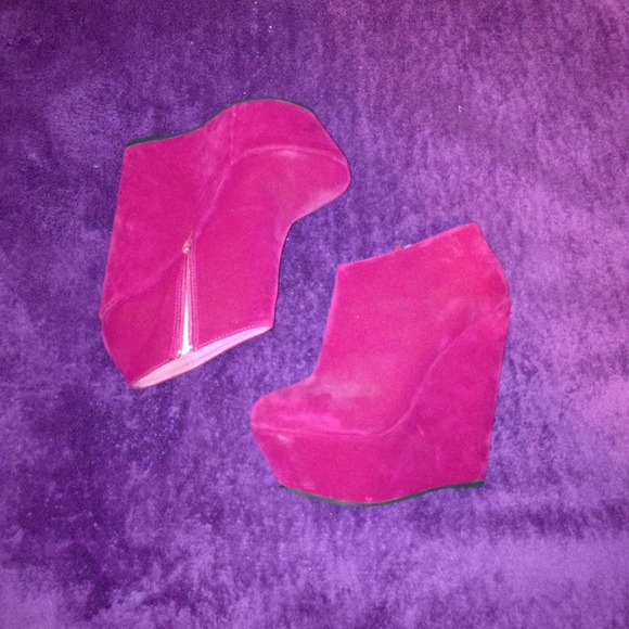 Shoes - Hot Pink Wedge Heel