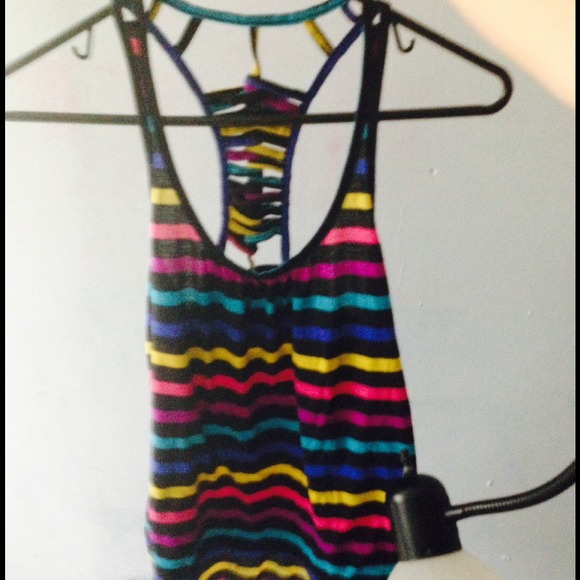 Hi-low Rainbow tank top shirt 🌈