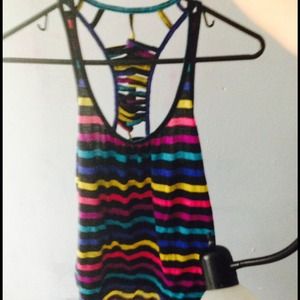 Hi-low Rainbow tank top shirt 🌈