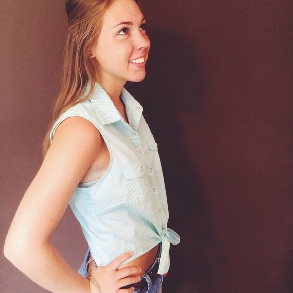 Forever 21 Gingham Cropped Tank