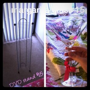 DVD stand margarita glass