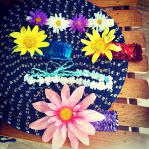 Flower headbands for hippies!