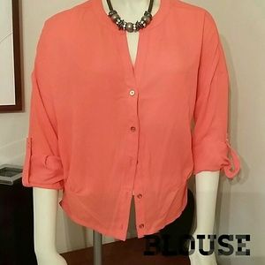 💟SOLD💟Women Coral Blouse