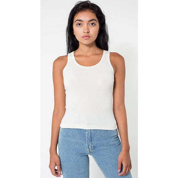 White American Apparel Tank