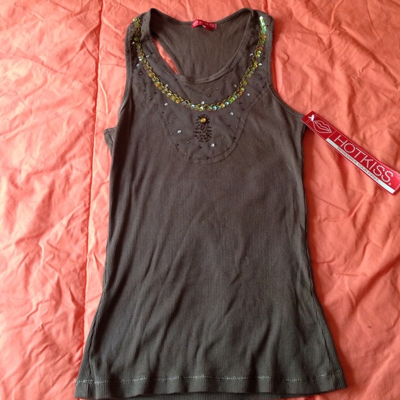 ⬇️Reduced⬇️ Brown Ribbed Tank