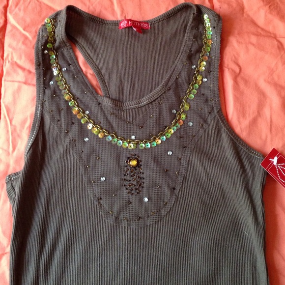 ⬇️Reduced⬇️ Brown Ribbed Tank - Picture 2 of 3