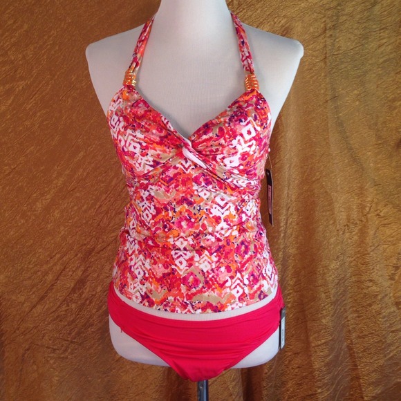 Apt 9 Accessories - HOLD FOR @mimi2002 Coral Multi-color Tankini Set