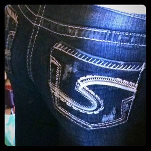 Silver Aiko baby boot stretch jean