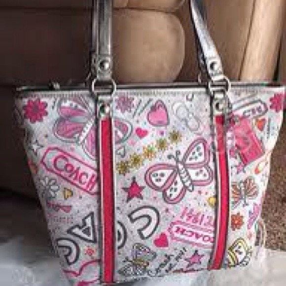 Coach Bandana Graffiti Tote