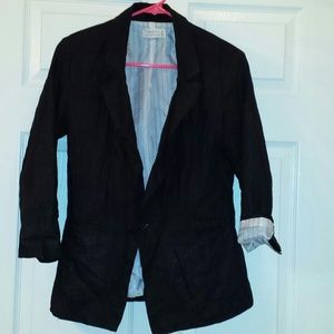 Black linen blazer