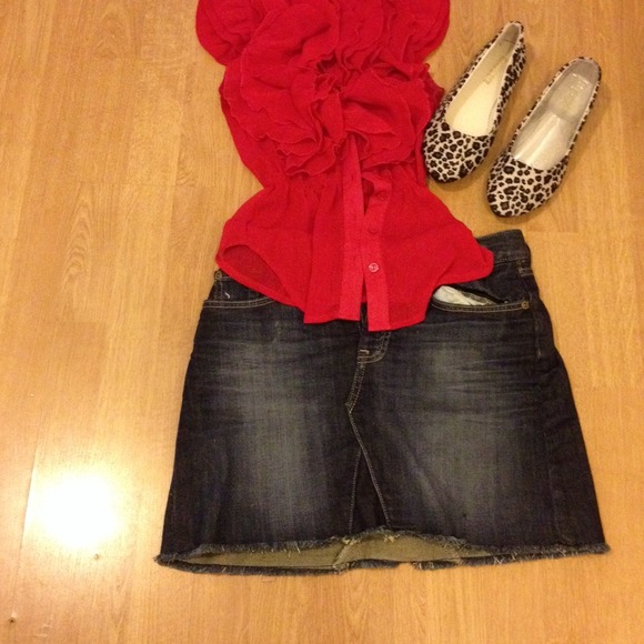 ❤❤SOLD EBAY❤❤Red ruffle Miley Cyrus max azria