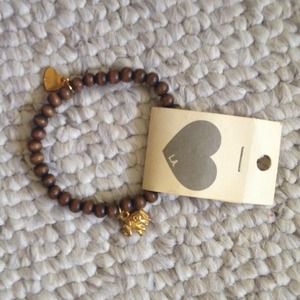 Elephant charm beaded brandy melville bracelet